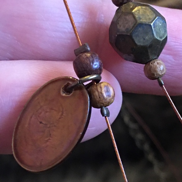 Colorful beaded fish line necklace and earring set - Picture 9 of 10